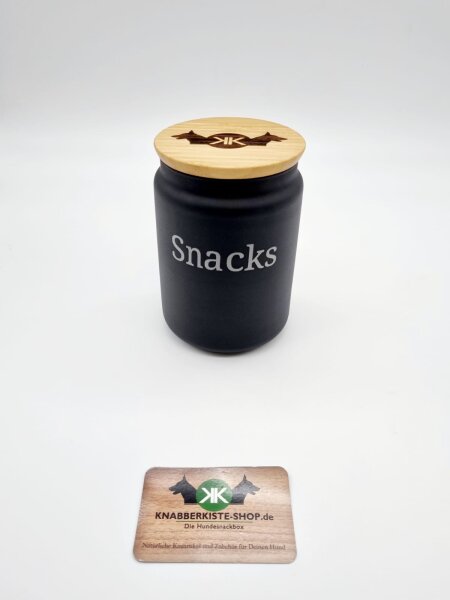 Knabberkistes Snackglas Schwarz