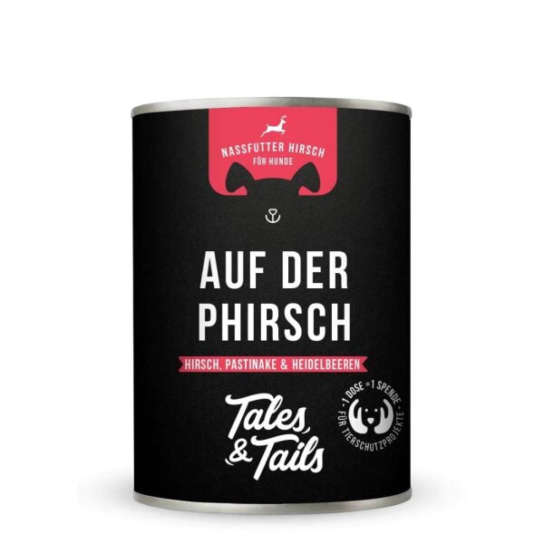 Auf der PHirsch - Nassfutter Hirsch für Hunde mit 75% Hirsch - 400g