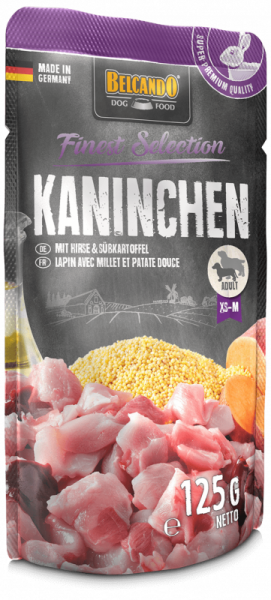 BELCANDO® KANINCHEN MIT HIRSE & SÜSSKARTOFFEL Pouch 125g